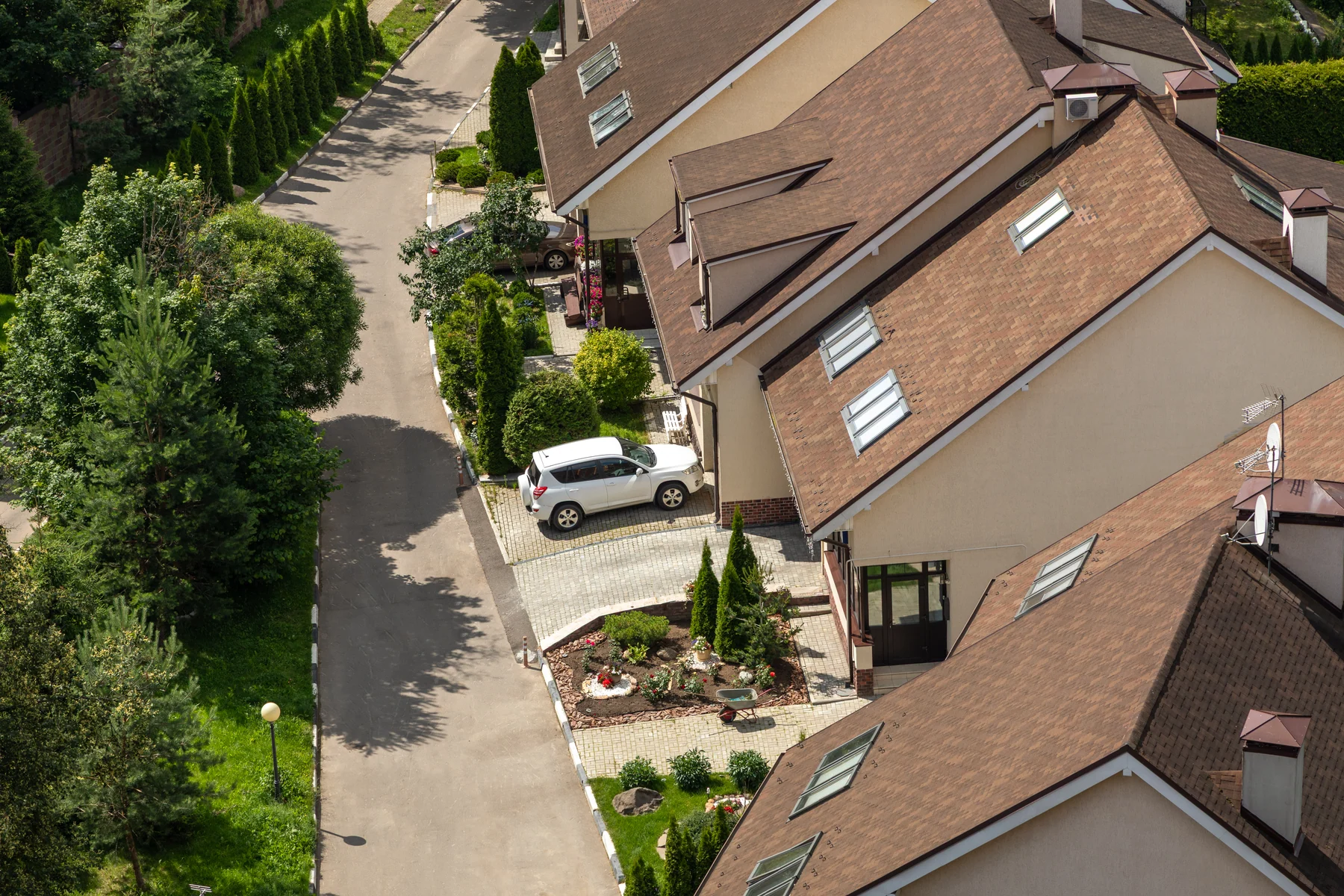 Aerial residential setting representing Northeast Columbia, South Carolina